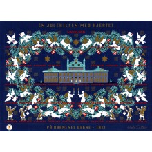 2022 - Danmark - Julemærker - Helark - En julehilsen med hjertet - Selvklæbende - Ufoldet.